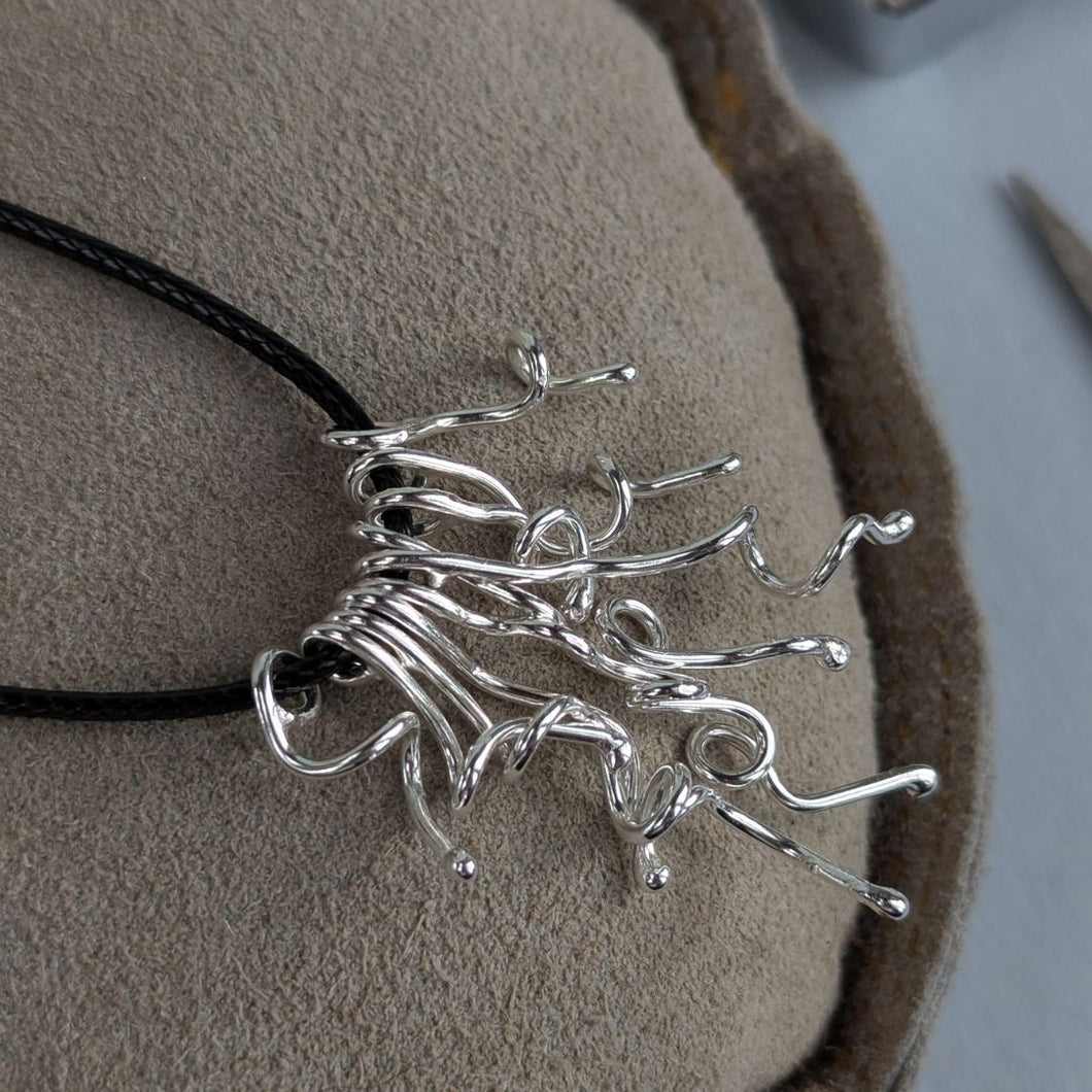 Statement Silver Squiggle Jewellery Workshop