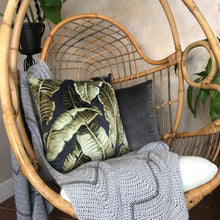 Charcoal Shade with Green Leaves