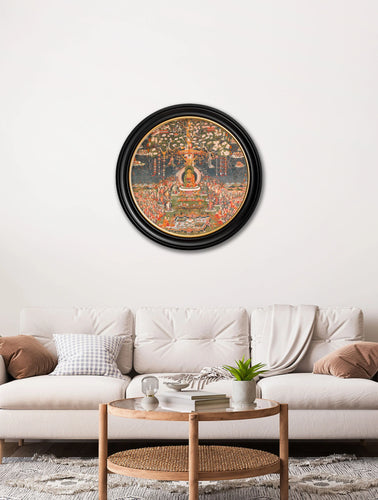 C.1700 Buddha of the Western Pure Land in Round Frame