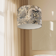 Grey & Green Peacock Velvet Shade