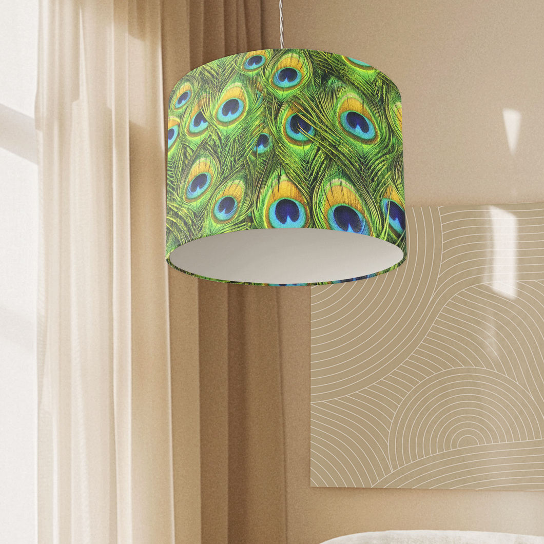 Peacock Fabric Shade