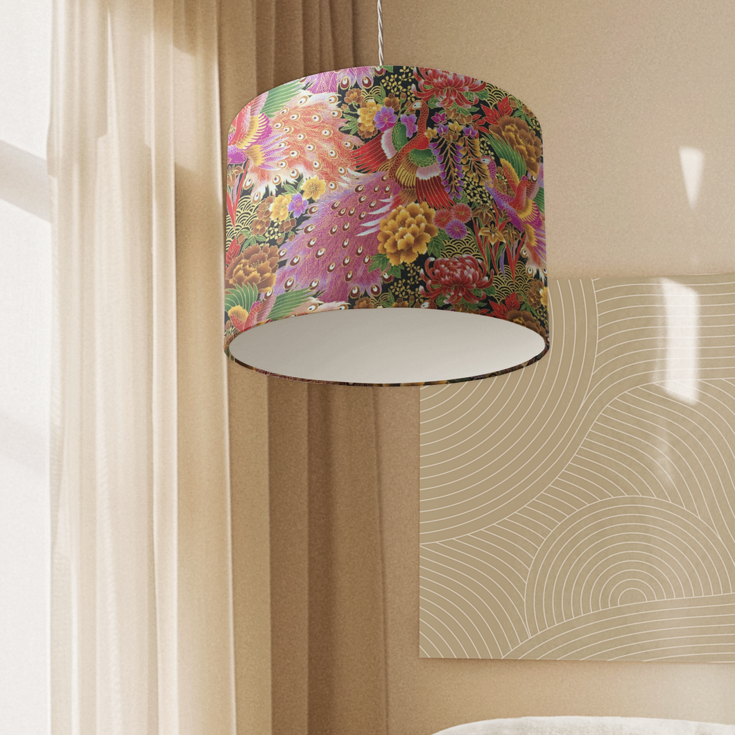 Purple Floral Peacock Shade