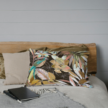 Espresso Aviary Velvet Cushion