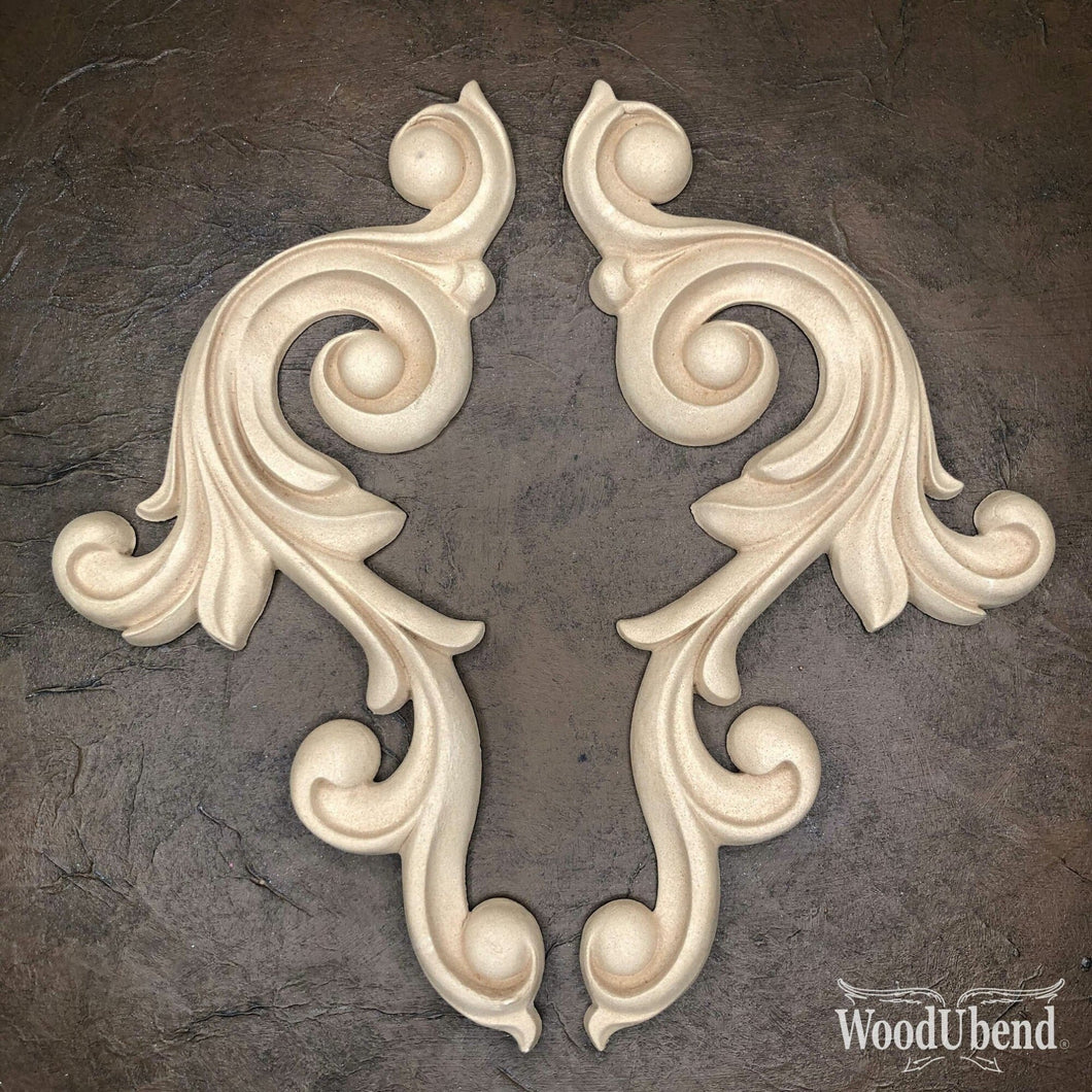 #1239 34cm Pair of Scrolls