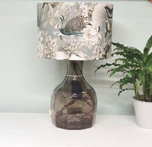 Grey & Green Peacock Velvet Shade