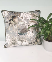 Grey & Green Peacock Velvet Shade