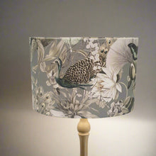 Grey & Green Peacock Velvet Shade