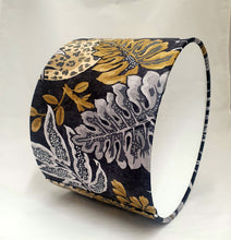 Black, Silver & Gold Leopard Velvet Shade