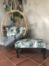 Grey & Green Peacock Velvet Cushion