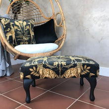 Black & Gold Jungle Footstool