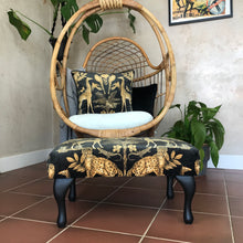 Black & Gold Jungle Footstool