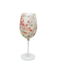 Christmas Amaryllis Luxury Crystal Wine Glass