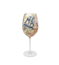 Naval/Nautical Luxury Crystal Wine Glass