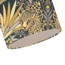 Graphite & Gold Leopard Velvet Shade