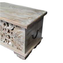 Carved Storage Bench / Chest