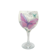 Purple Butterfly Luxury Crystal Gin or Cocktail Glass
