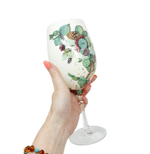 Christmas Eucalyptus Luxury Crystal Wine Glass
