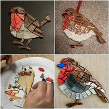Mosaic Christmas Wreath, Robin or Reindeer Workshop