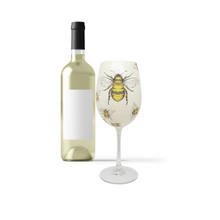 Bees Luxury Crystal Wine Glass