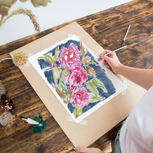 Getting to know Watercolours - Large Abstract Florals