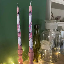 Pink Halloween Candle Painting