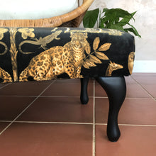 Black & Gold Jungle Footstool