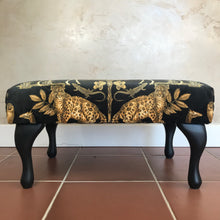 Black & Gold Jungle Footstool