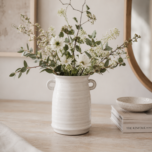 Glazed White Vase