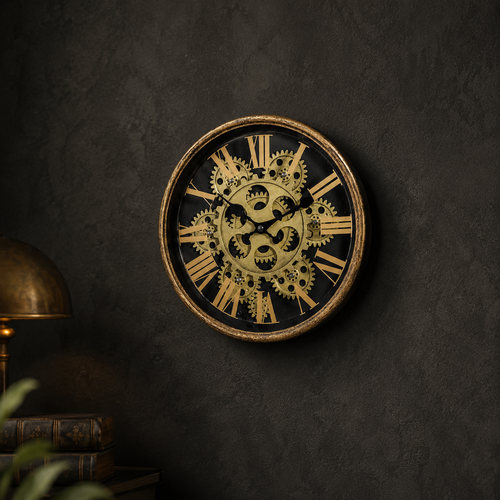 Moving Gears Wall Clock