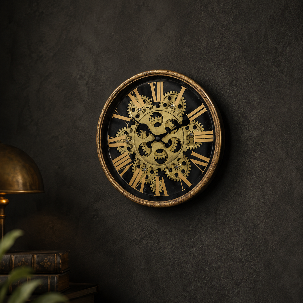 Moving Gears Wall Clock