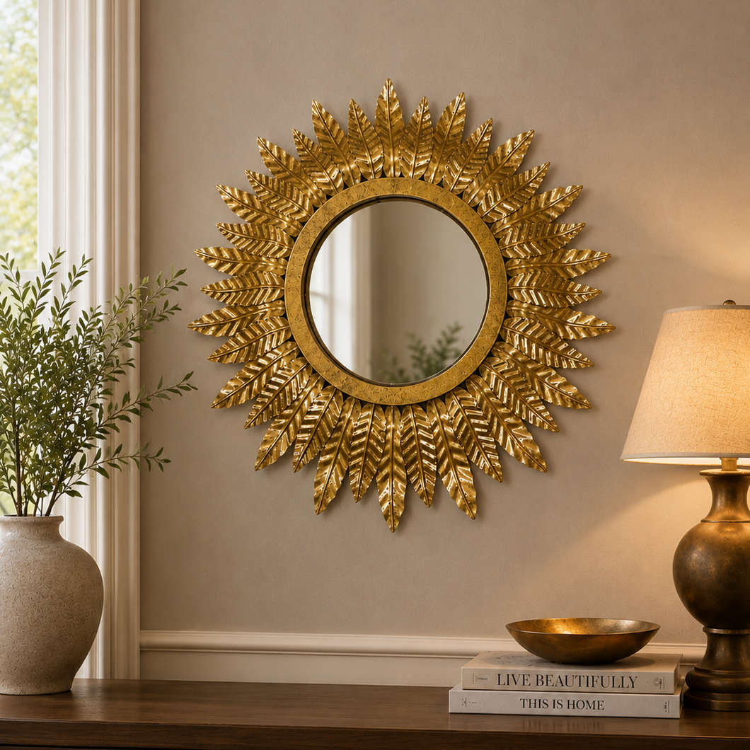 Sun Leaf Mirror