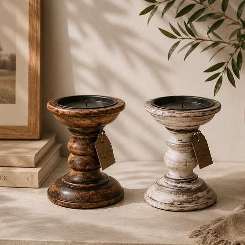 Wooden Candlestick