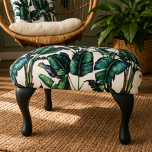 Tropical Leaf Footstool