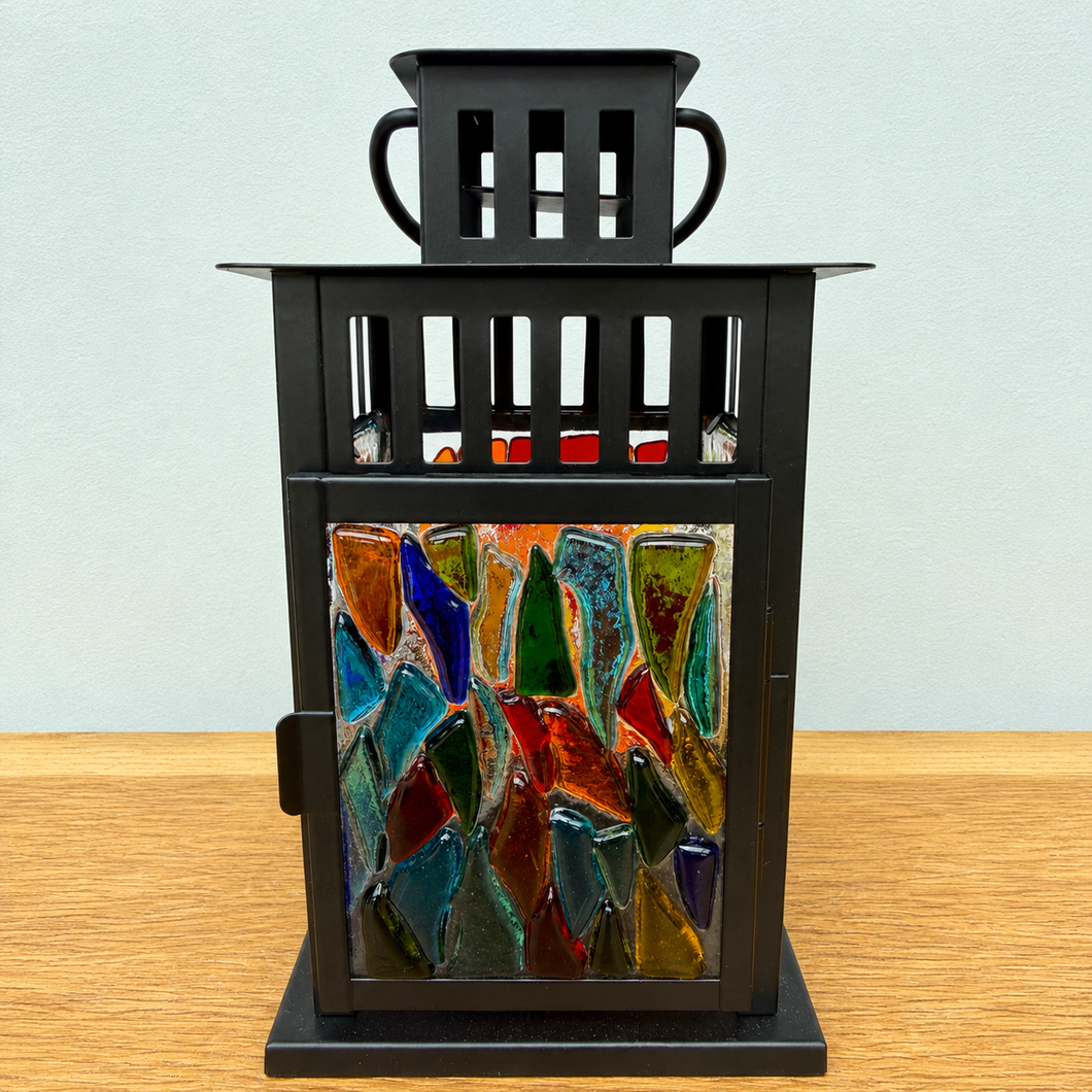 Fused Glass Autumn Lanterns