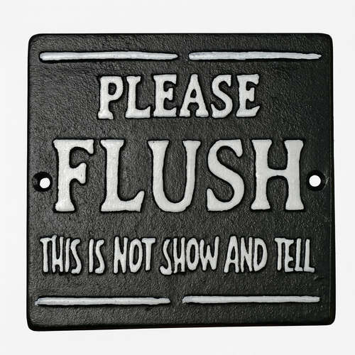 Please Flush Sign