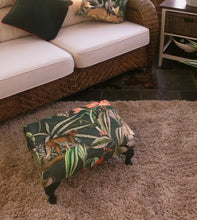 Green Tropical Jungle Footstool