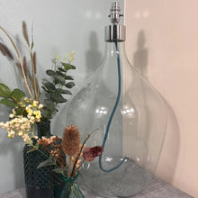 Chrome Top Glass Lamp