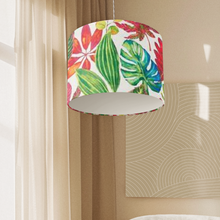 Bright Tropical Leaf Velvet Cushion