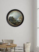 C.1877 Rocky Coast in Round Frame