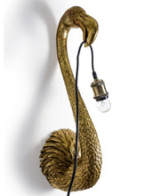 Gold Flamingo Head Wall Lamp