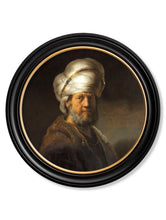 C.1700 Rembrandt's Oriental Gentlemen in Round Frame