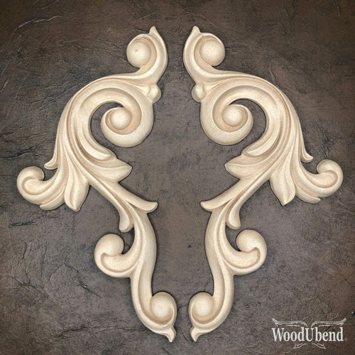 #1239 34cm Pair of Scrolls