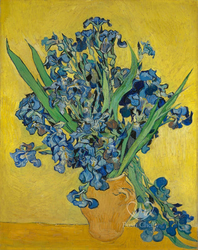 A1 Irises in Gold