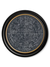 C.1800 Map of Constellations in Round Frame