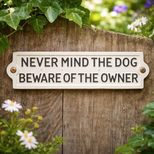 Never Mind The Dog Sign