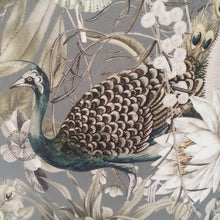 Grey & Green Peacock Velvet Shade
