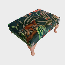 Green Tropical Jungle Footstool