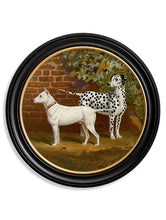 C.1881 Dogs in Round Frame