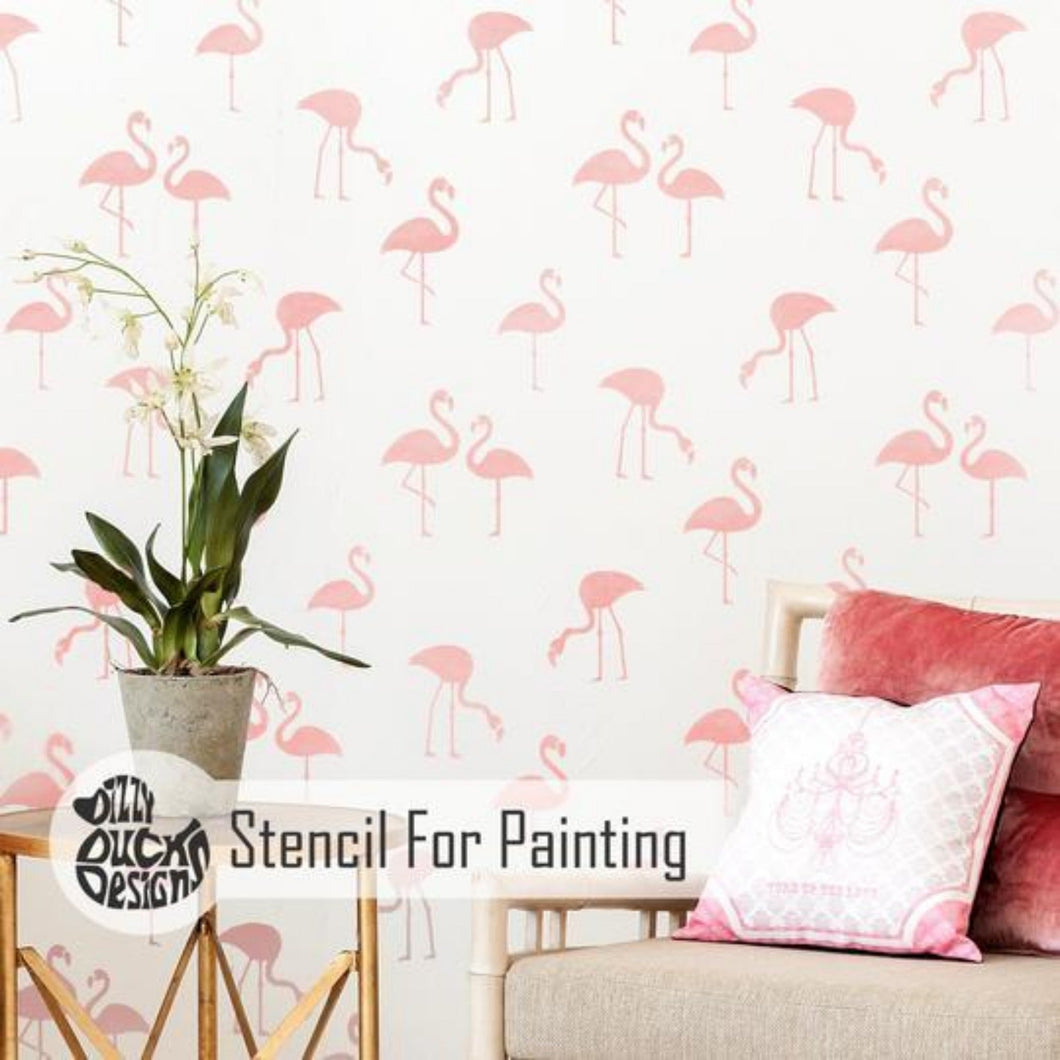 Flamingo Flock Stencil
