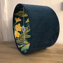 Blue Velvet Shade with Tropical Jungle Inner